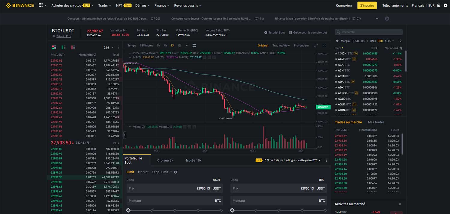 Binance acheter des cryptos